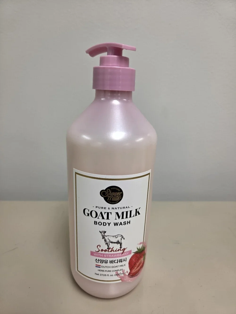 Showermate - Goat Milk Body Wash - Soothing Strawberry 27.05 oz - New!